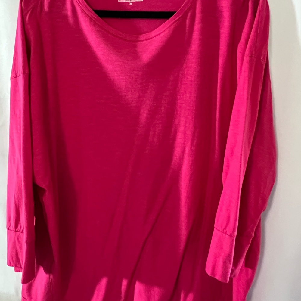 Westbound Fuchsia Long-Sleeve Scoop Neck Top